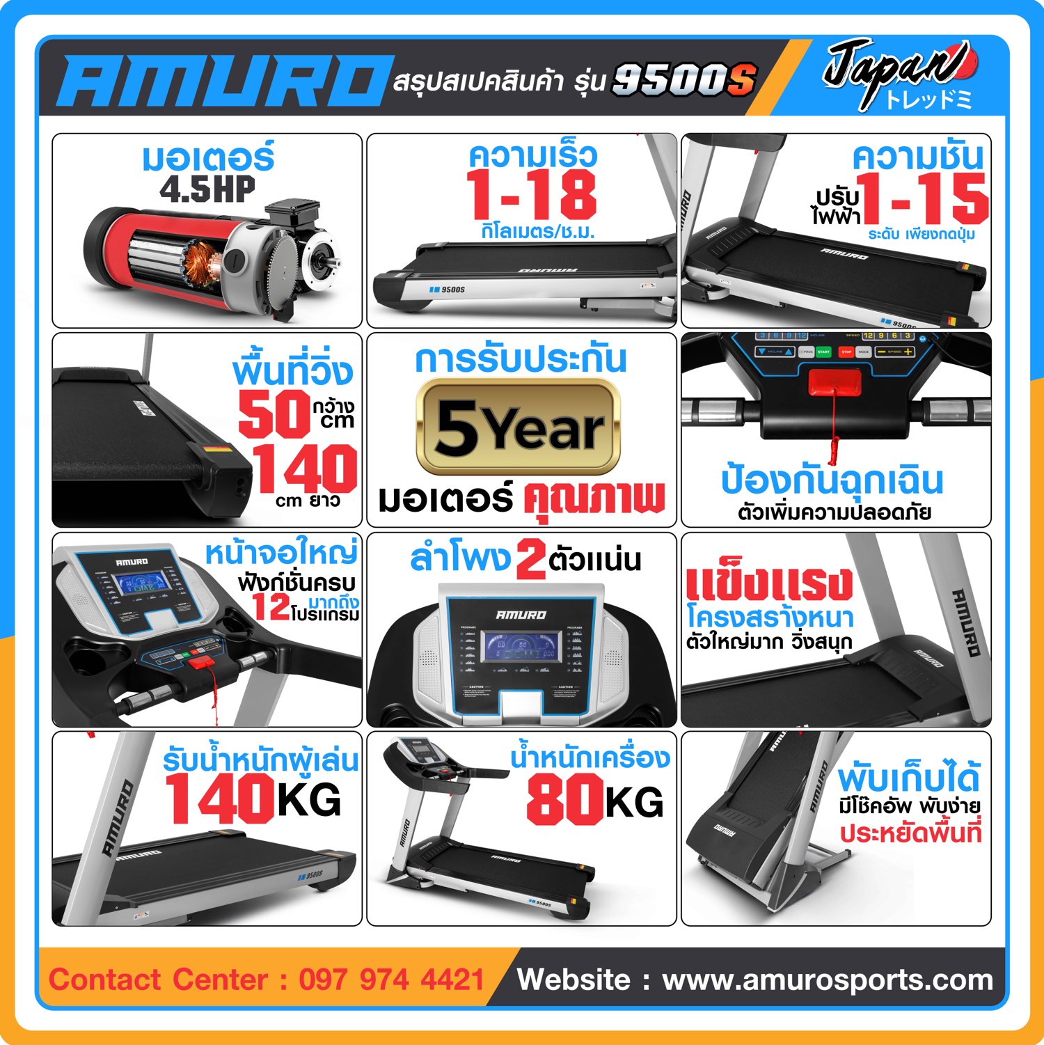 ลู่วิ่งไฟฟ้า-amuro-9500s0
