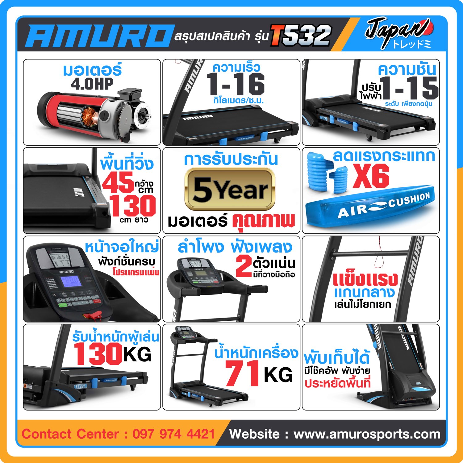ลู่วิ่งไฟฟ้า-amuro-t532-0